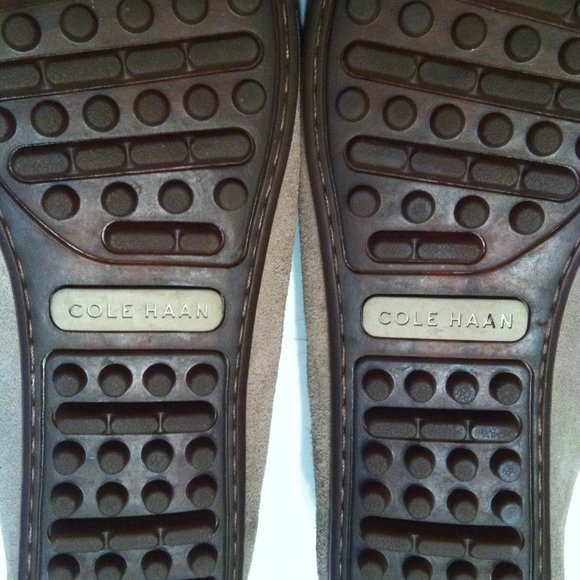COLE HAAN MEN\'S PRE-OWNED TAN LEATHER SUEDE SLIP-ON LOAFERS SIZE: 10M main image 6
